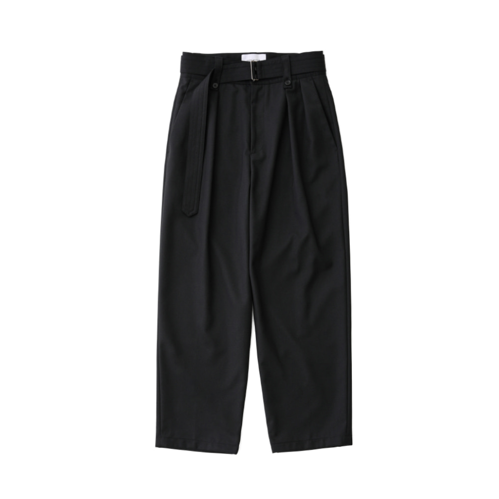 Relaxed Belted Pants (Black)