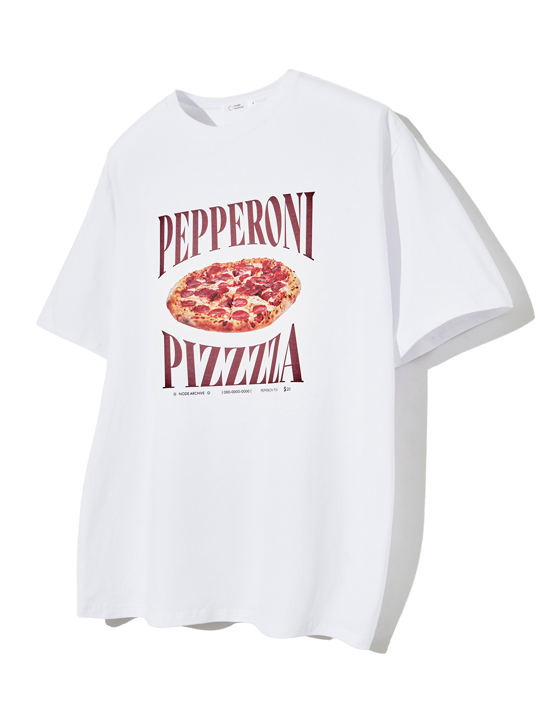 페퍼로니 피자 티셔츠 (화이트)