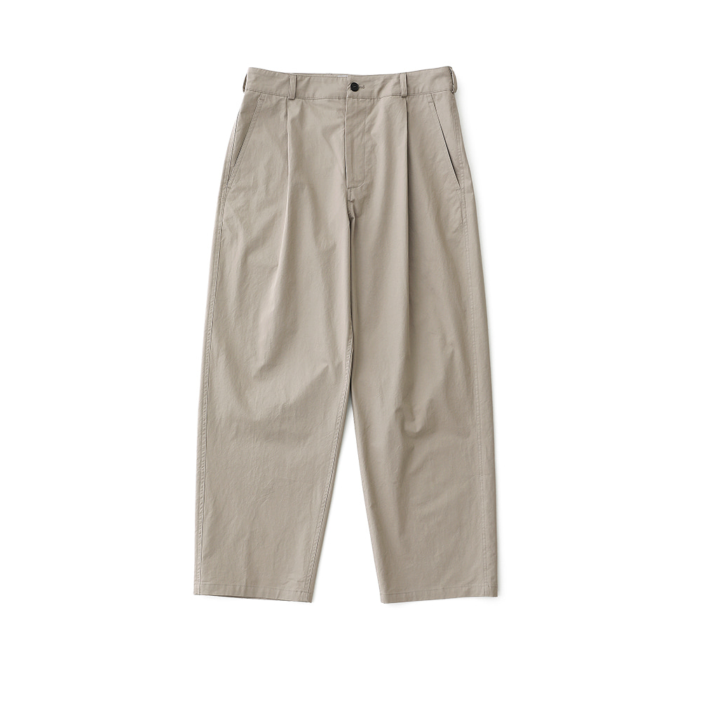 Wide Tapered Chino Pants (Light Khaki)